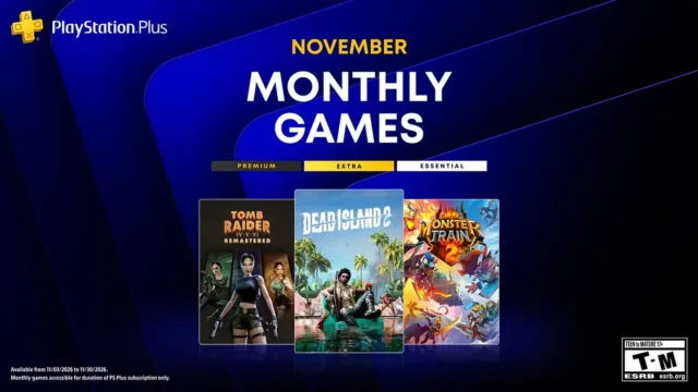 PlayStation Plus novembre 2026: gratis Dead Island 2, Tomb Raider IV–VI Remastered e Monster Train 2