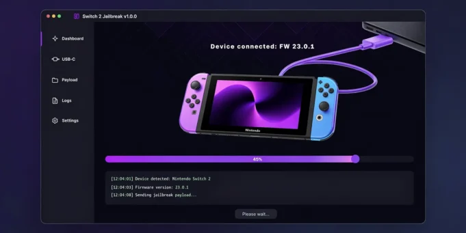 Switch 2 Jailbreak Bootstrapper: tool USB-C per firmware 23.0.1