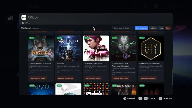 Rilasciato PS4Mount v0.4.1: Giochi PS4 su PS5 da USB senza installazione